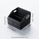 Car Trunk Organizer Storage Box PU Leather Vehicle Folding Collapsible Cargo Boot Organiser Box For SUV MPV Auto Seat Back Box